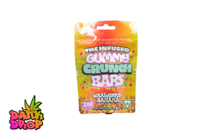 Crunch Bar Gummy - Strawberry Banana (200MG)