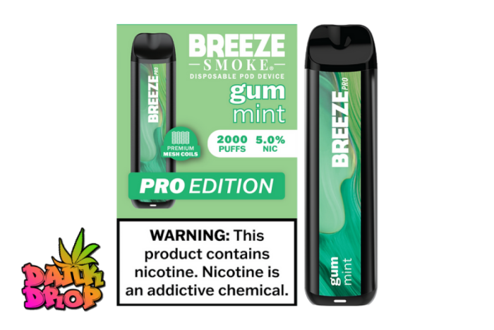 BREEZE Smoke - 2000 Puff Pro E-Cig Vape - Gum Mint