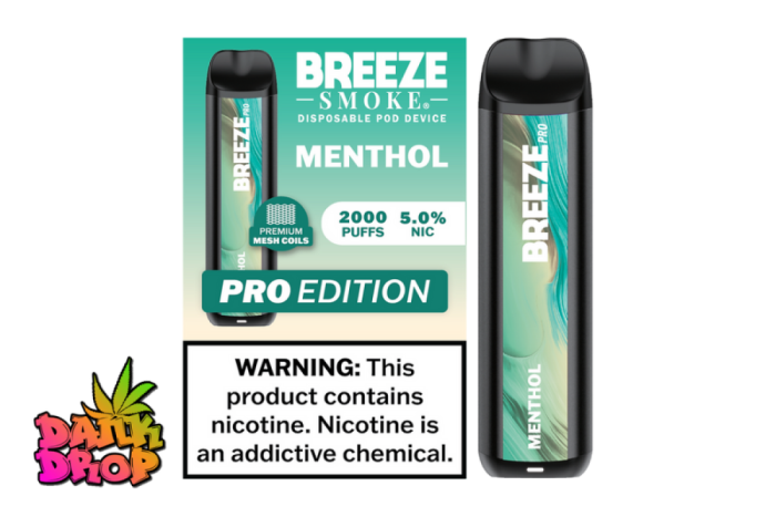 BREEZE Smoke - 2000 Puff Pro E-Cig Vape - Menthol