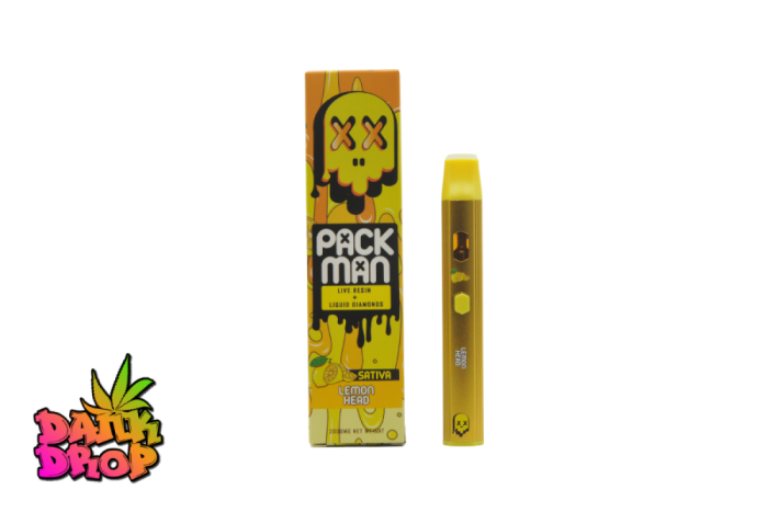 Packman - 2G Live Resin + Liquid Diamonds - Disposable Vape Cart - Lemonhead